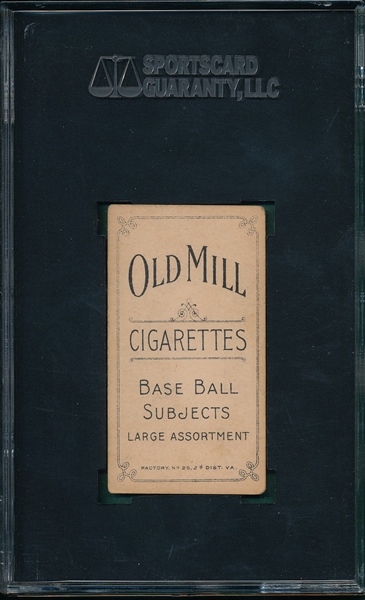 1909-1911 T206 Kleinow, Boston, Old Mill Cigarettes SGC 50