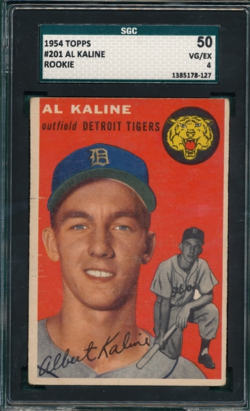 1954 Topps #201 Al Kaline SGC 50 *Rookie*