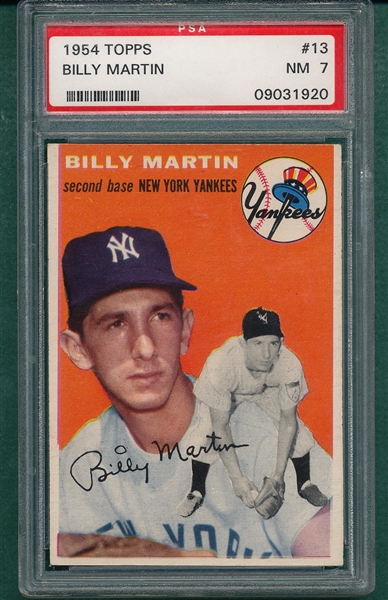 1954 Topps #13 Billy Martin PSA 7
