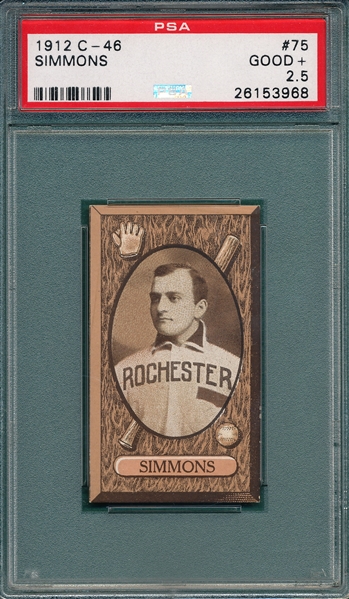 1912 C 46 #75 George Simmons Imperial Tobacco PSA 2.5 *Presents Better*