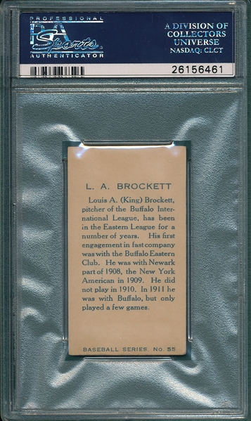 1912 C 46 #55 Louis Brockett Imperial Tobacco PSA 6