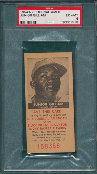 1954 NY Journal American Junior Gilliam PSA 6