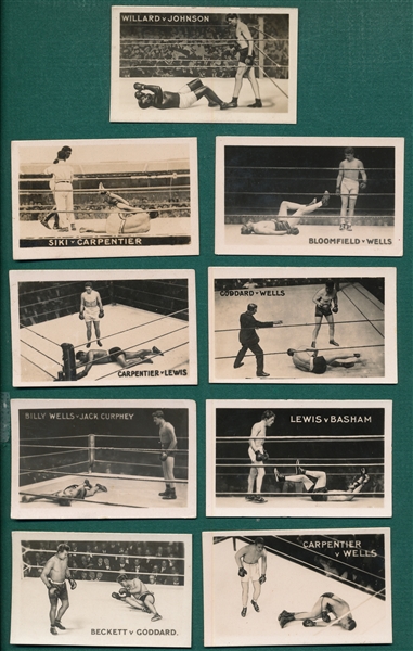 1923 The Rocket Boxing Complete Set (11) W/ Dempsey/ Carpentier PSA 7