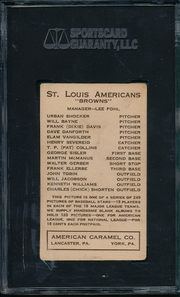 1922 E120 John Tobin American Caramel Co. SGC 40