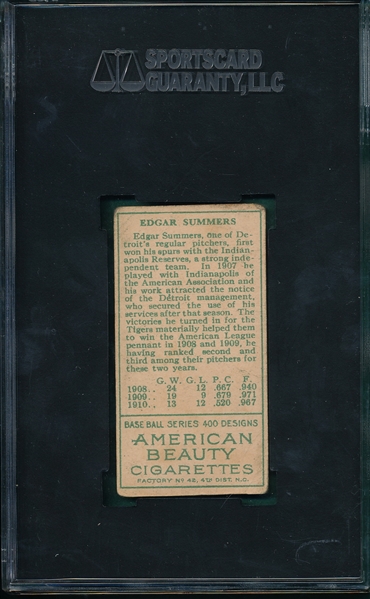 1911 T205 Street American Beauty Cigarettes PSA 3