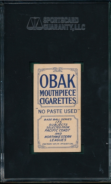 1910 T212-2 Gaddy Obak Cigarettes SGC 40