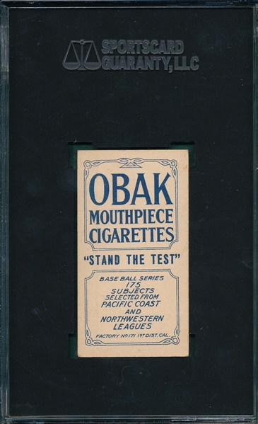 1910 T212-2 Bassey Obak Cigarettes SGC 70 