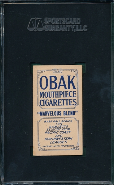 1910 T212-2 Briswalter Obak Cigarettes SGC 60 *None Higher*