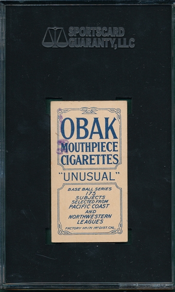 1910 T212-2 Akin Obak Cigarettes SGC 60