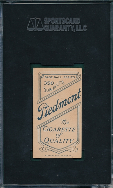 1909-1911 T206 Rudolph Piedmont Cigarettes SGC 70