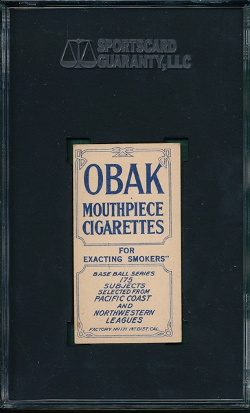 1910 T212-2 Manush Obak Cigarettes SGC 60 