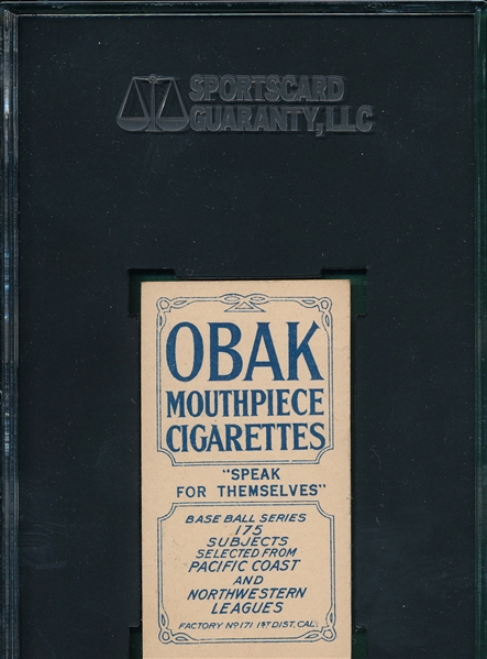 1910 T212-2 Stevens Obak Cigarettes SGC 40
