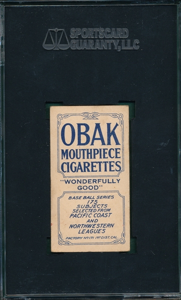 1910 T212-2 Frisk Obak Cigarettes SGC 50