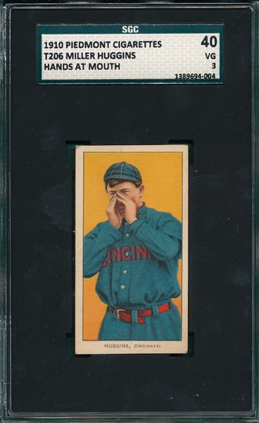 1909-1911 T206 Huggins Piedmont Cigarettes SGC 40