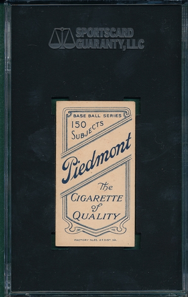 1909-1911 T206 Rucker Piedmont Cigarettes SGC 82