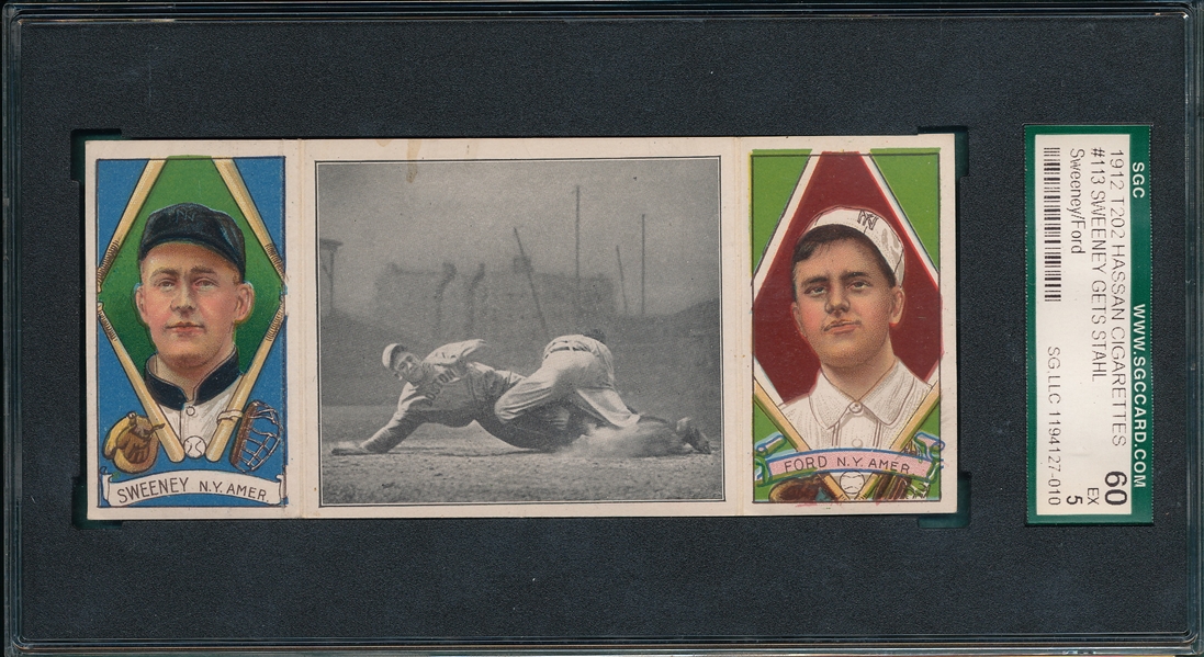 1912 T202 Sweeney Gets Stahl, Sweeney/Ford, Hassan Cigarettes SGC 60