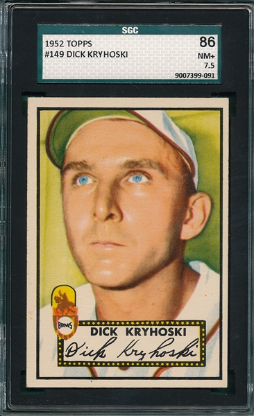 1952 Topps #149 Dick Kryhoski SGC 86