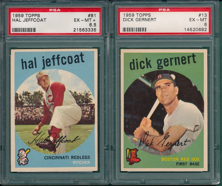 1959 Topps (5) Card Lot W/ #517 PSA *Hi #*