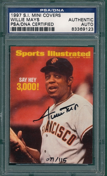 Willie Mays Signed Card PSA/DNA Authentic