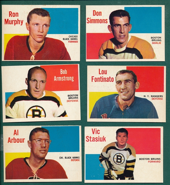 1960-61 Topps HCKY Lot of (13) W/ Pilote