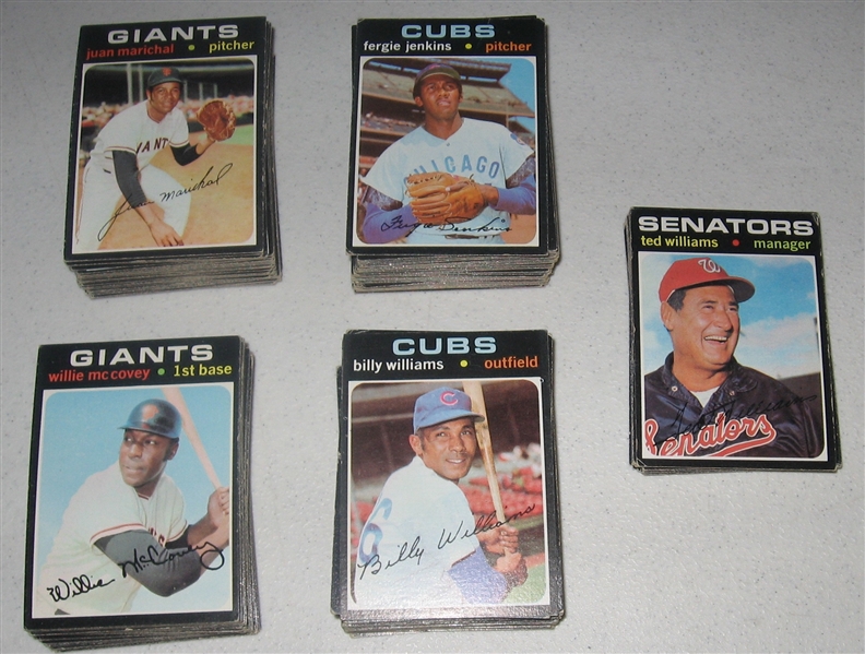 1971 Topps Lot of (213) W/ Willie Mays