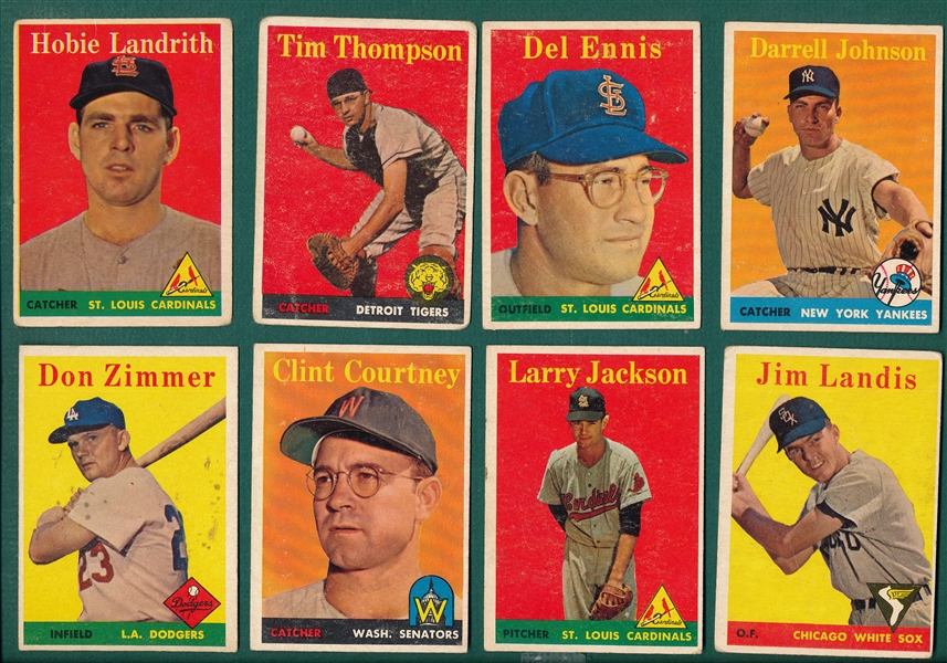 1958 Topps Lot of (8) All Yellow Letters