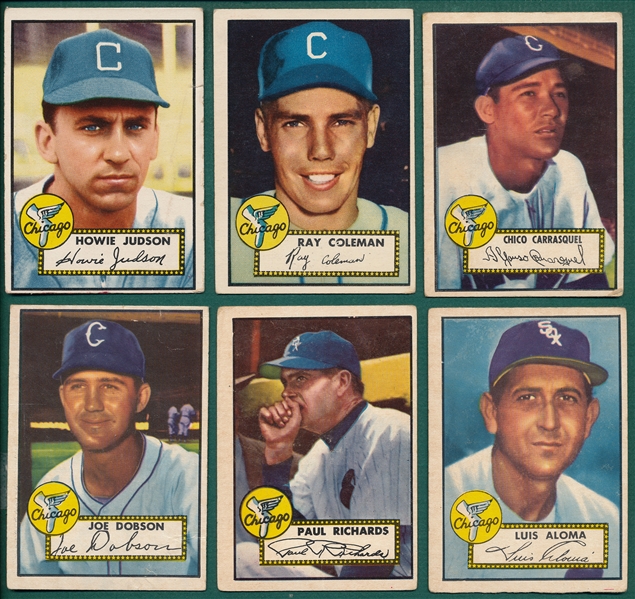 1952 Topps Lot of (9) White Sox