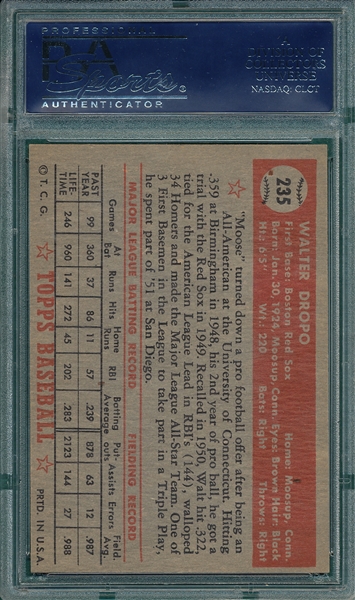 1952 Topps #235 Walt Dropo PSA 7
