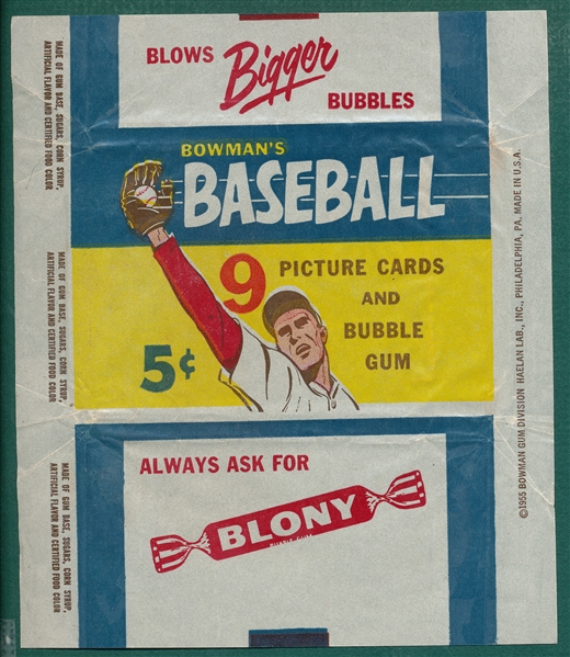 1955 Bowman Baseball Nickel Wrapper