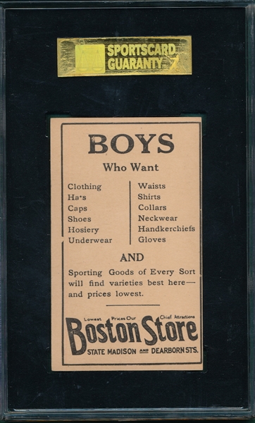 1917 Boston Store #18 Eddie Burns, H801-8 SGC 84