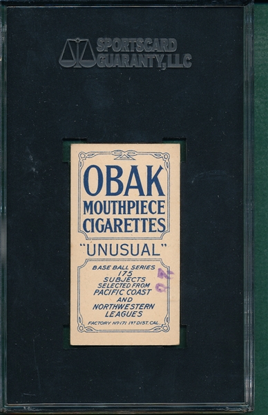 1910 T212-2 Speas Obak Cigarettes SGC 80 