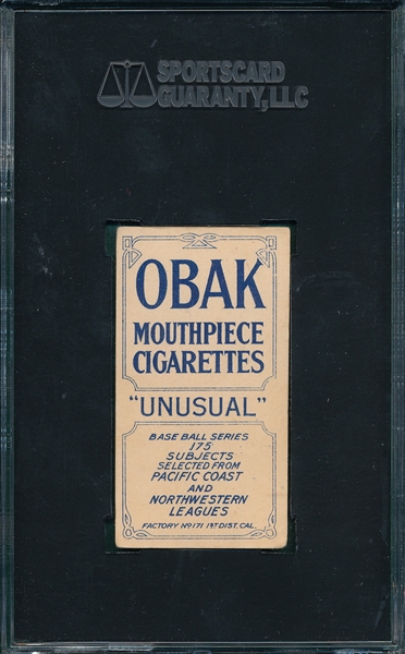 1910 T212-2 Murphy Obak Cigarettes SGC 50