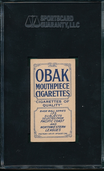 1910 T212-2 Roth Obak Cigarettes SGC 50