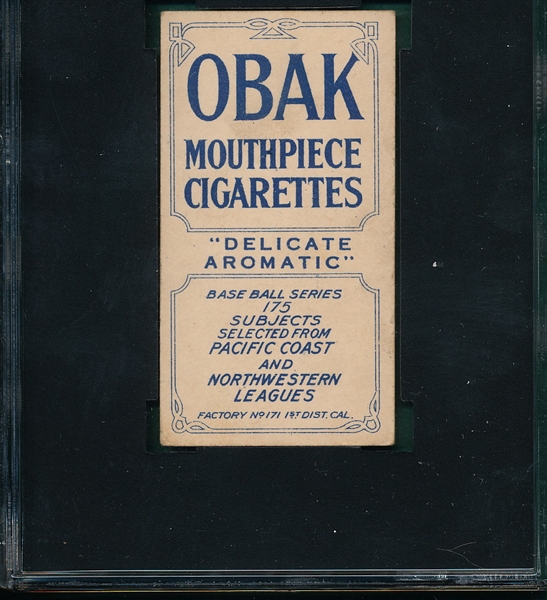 1910 T212-2 Smith, H., Obak Cigarettes SGC 50