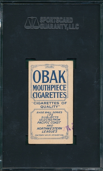 1910 T212-2 Netzel Obak Cigarettes SGC 50