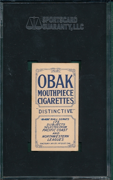1910 T212-2 Shinn ObaksCigarettes SGC 50