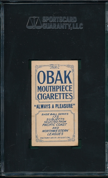 1910 T212-2 Sutor Obak Cigarettes SGC 50