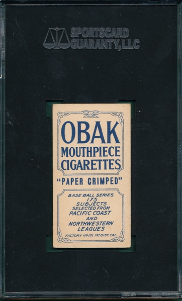 1910 T212-2 Persons Obak Cigarettes SGC 60 