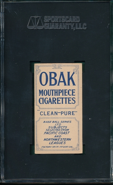 1910 T212-2 Wolverton Obak Cigarettes SGC 60 *Highest Graded*