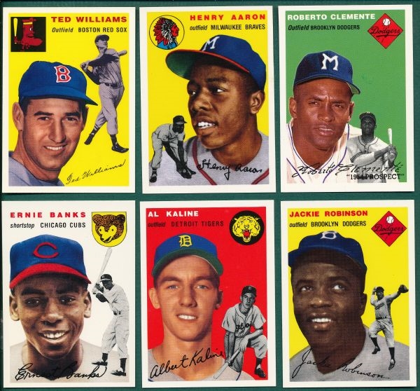 1994 Topps Archives 1954 Reprint Set (257) W/ #250 Ted Williams & 1991 Topps Archives 1953 Reprint Set (330) 