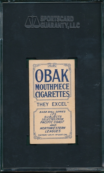1910 T212-2 Delhi Obak Cigarettes SGC 70 *Highest Graded*