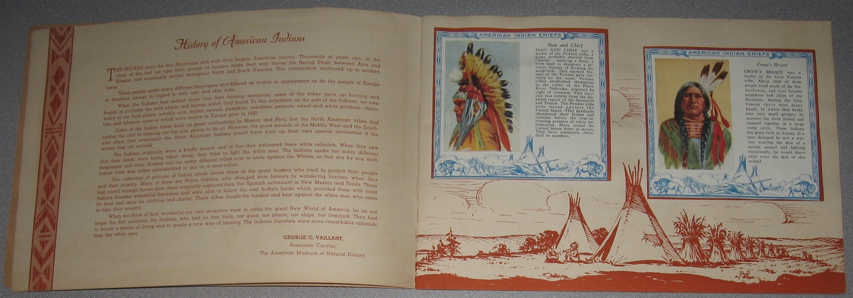 1930s American Indian Chiefs Sticker Album Complete