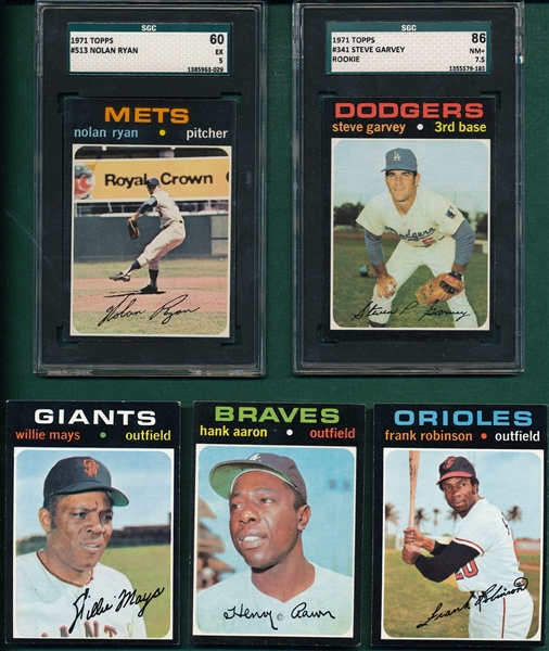 1971 Topps Baseball Partial Set (675/752) W/ Nolan Ryan SGC 