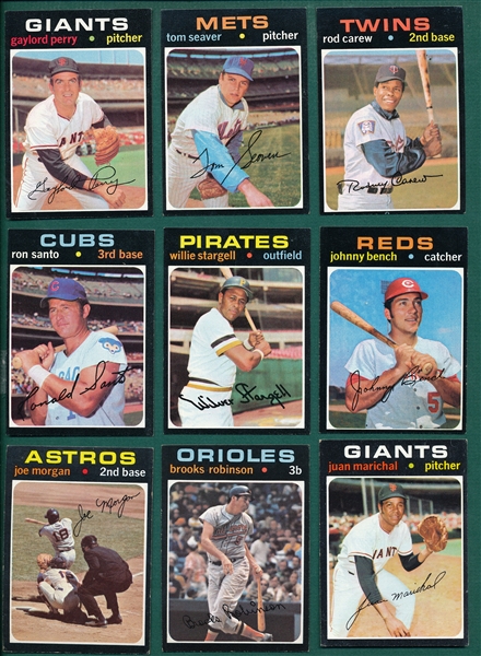 1971 Topps Baseball Partial Set (675/752) W/ Nolan Ryan SGC 