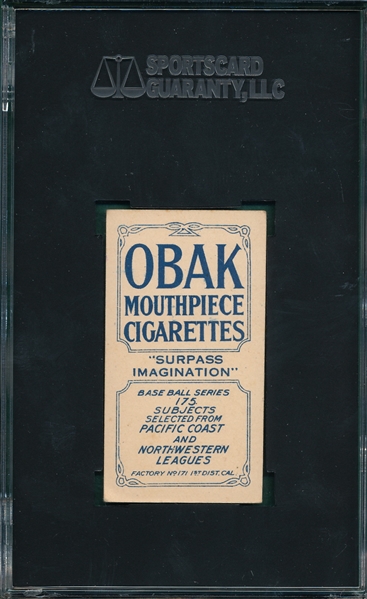 1910 T212-2 Starkell Obak Cigarettes SGC 60 *None Higher*