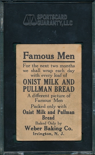 1920s Weber Baking, Famous Men, O'Connell, SGC 30