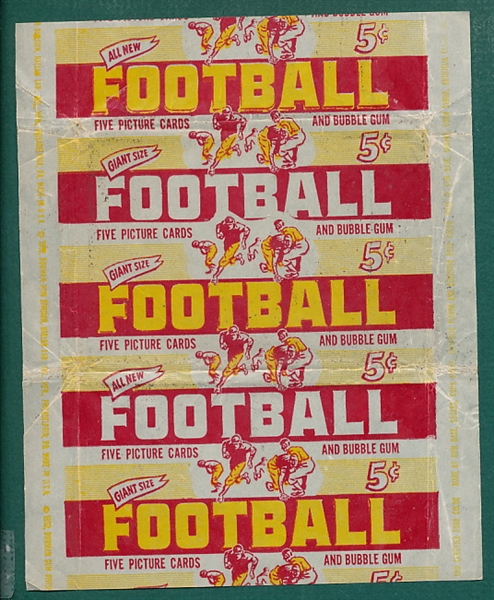 1952 Bowman Football Large Nickle Wrapper