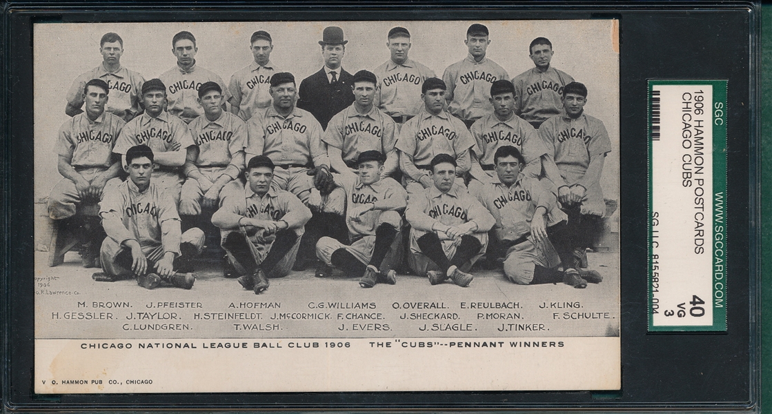 1906 Hammon PC Chicago Cubs SGC 40