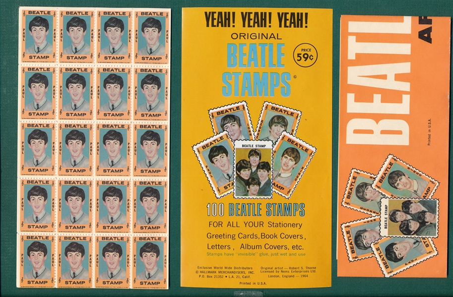 1964 Hallmark Beatles Stamps (100) Complete