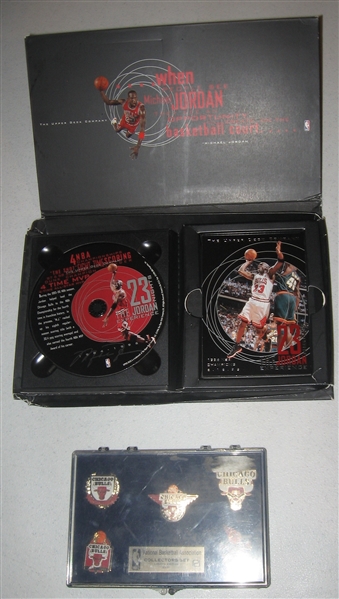1996 The Jordan Experience & Chicago Bulls Pins, Lot of (2)